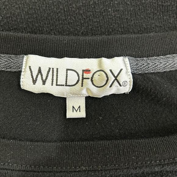 Wildfox Black Textured Long Sleeve Crew Neck Top - Picture 6 of 8